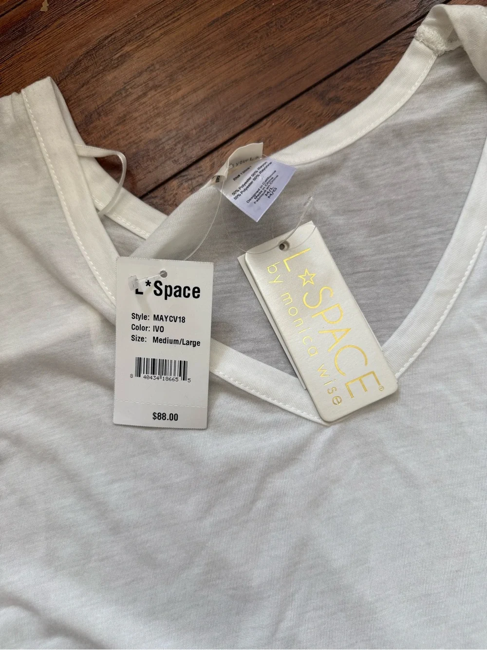 NWT l*space May’s Coverup White Off-Shoulder Swim Summer Beach Vacation | M/L
